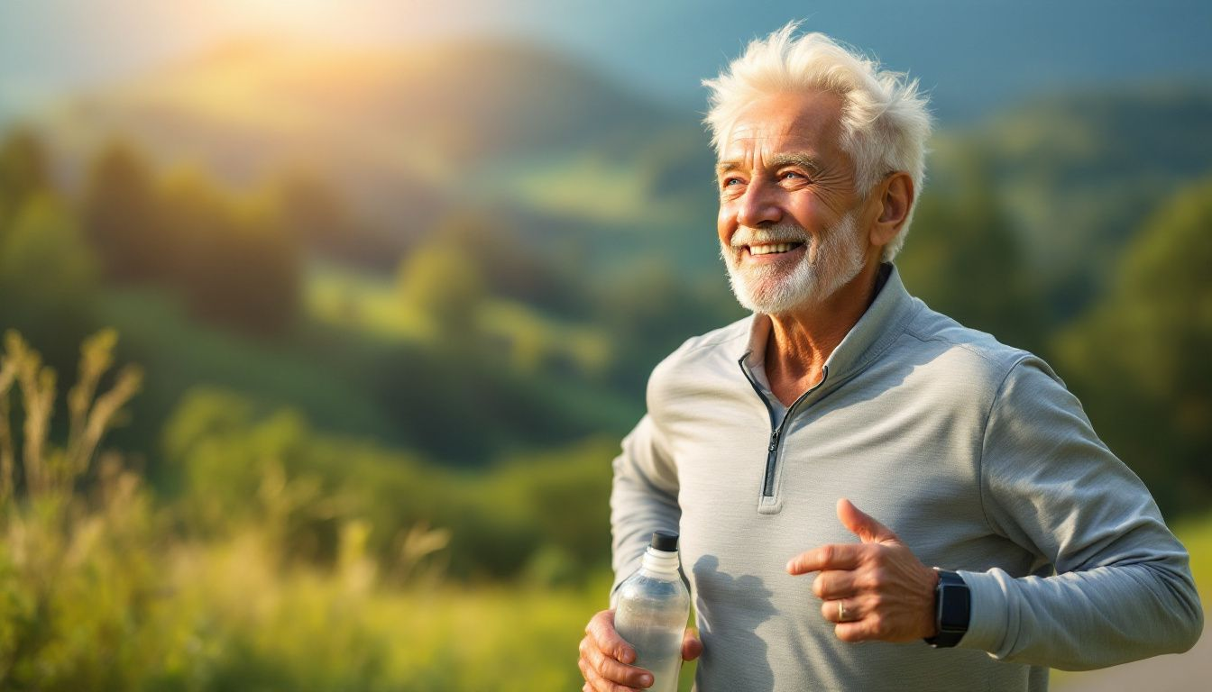 An older adult enjoying endurance exercise for overall health benefits.