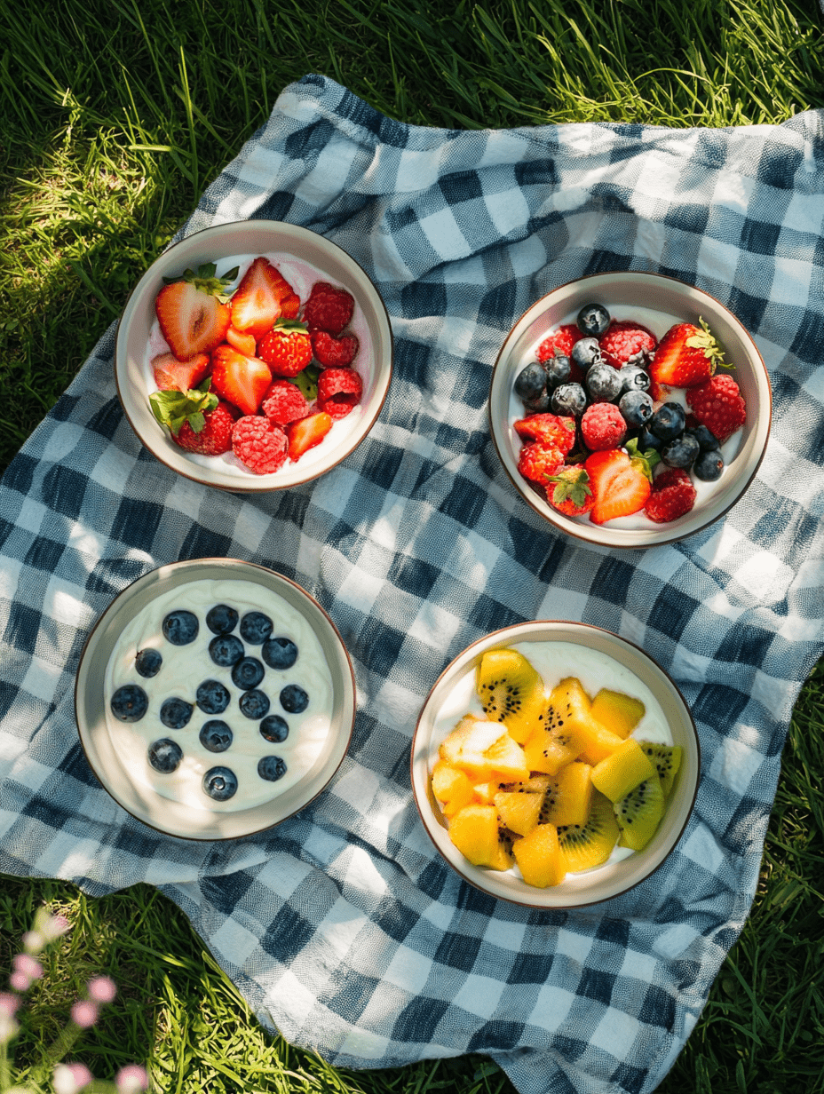 Health fruits on a picnic 