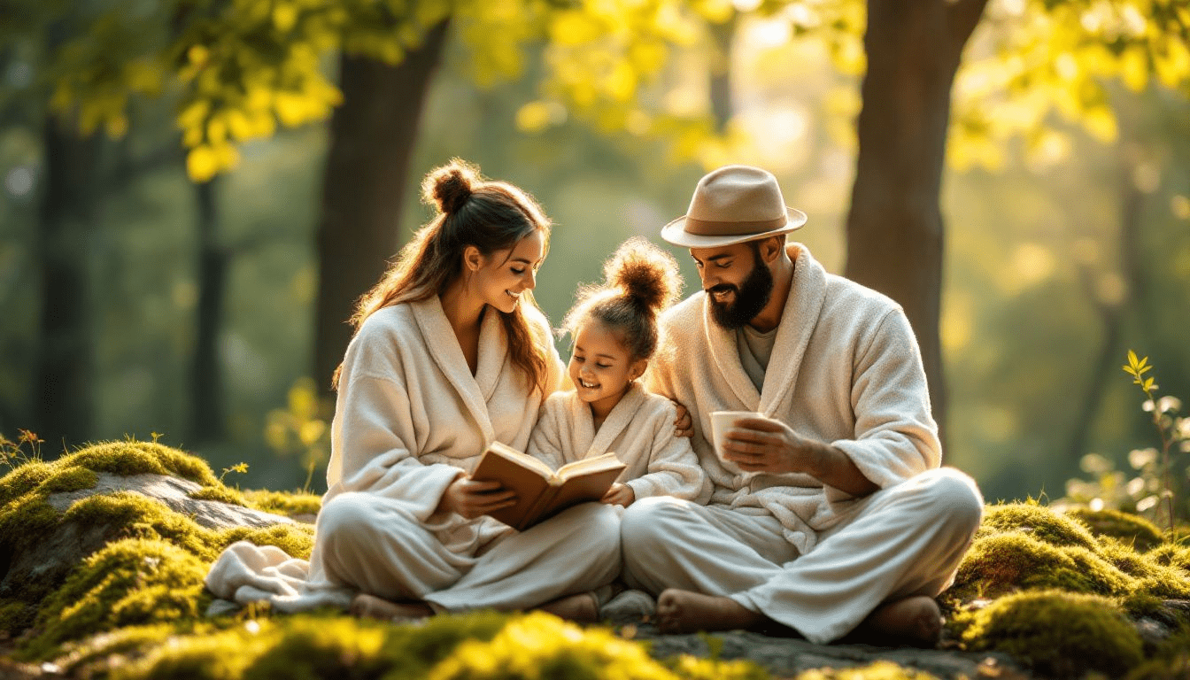 A family enjoying quality time together, emphasizing self care.